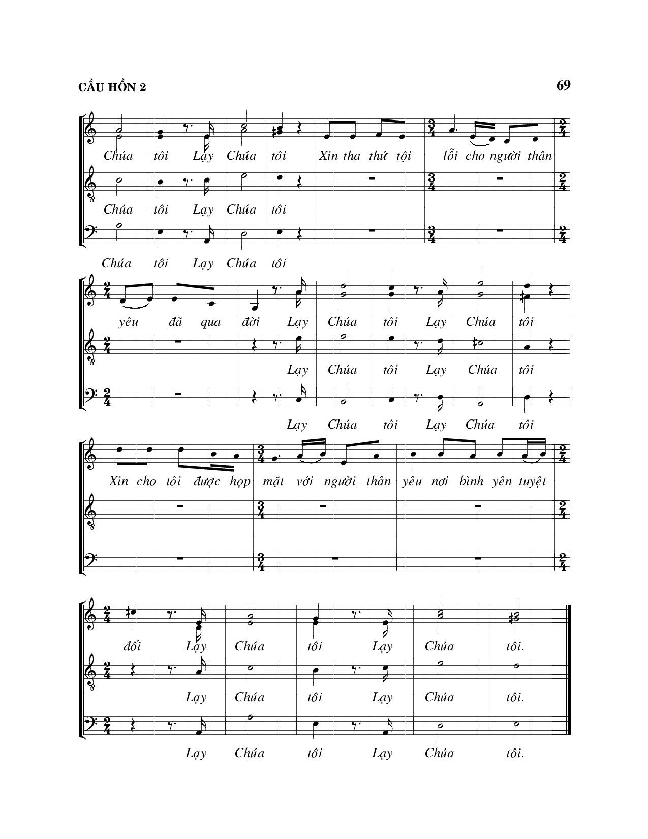 Page 2 of Sheet music PDF Cầu hồn - Viết Chung