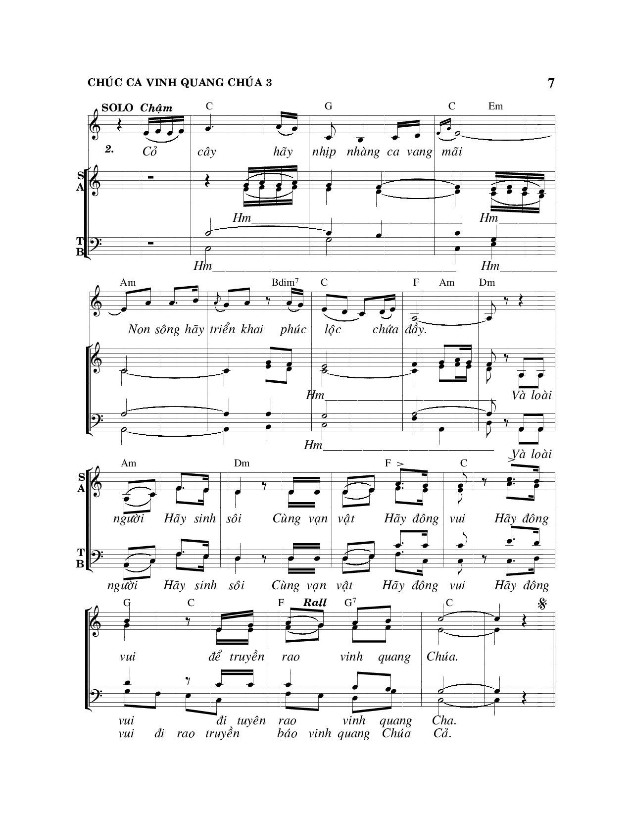 Page 3 of Sheet music PDF Chúc ca vinh danh Chúa - Viết Chung