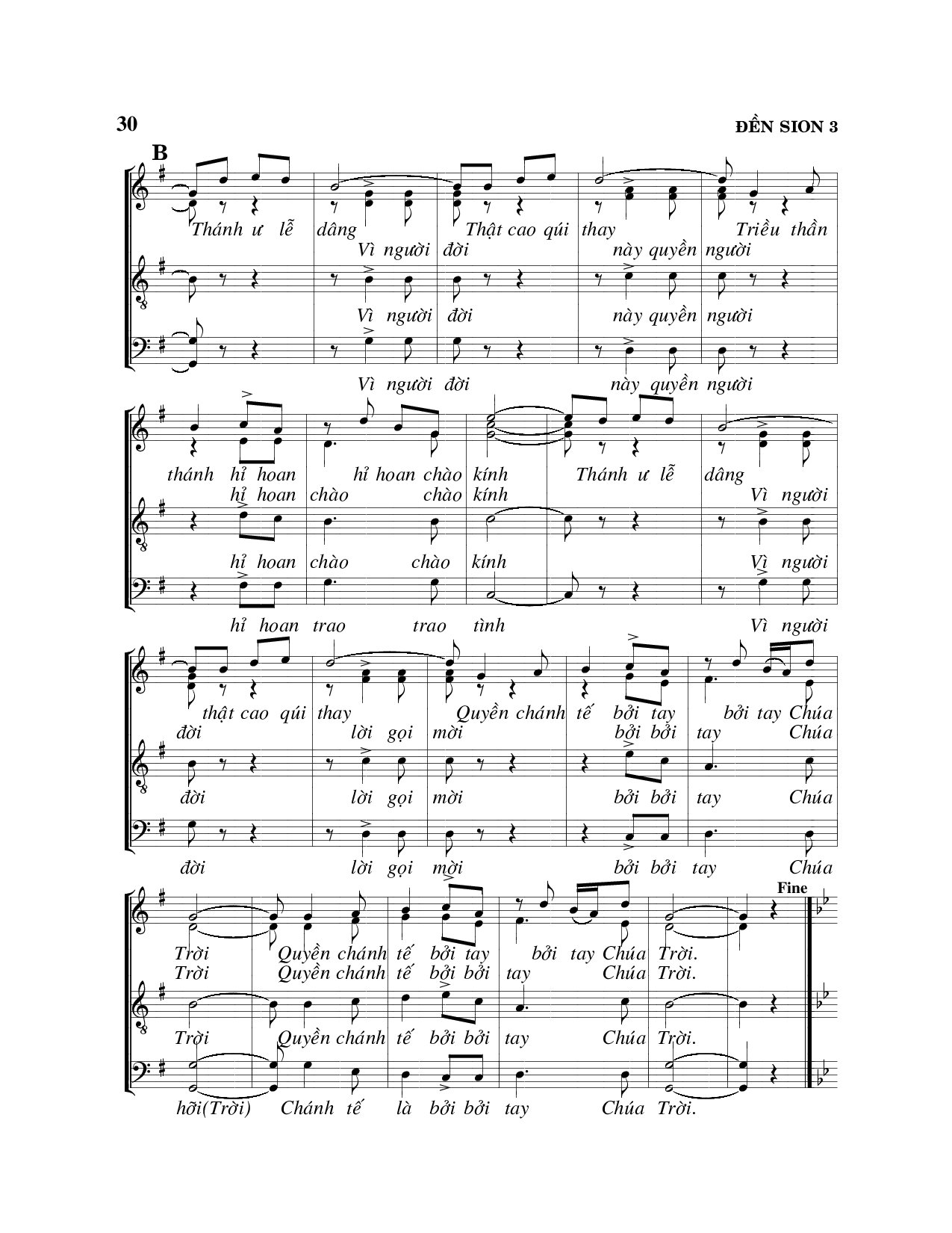 Page 3 of Sheet music PDF Đền Sion - Viết Chung