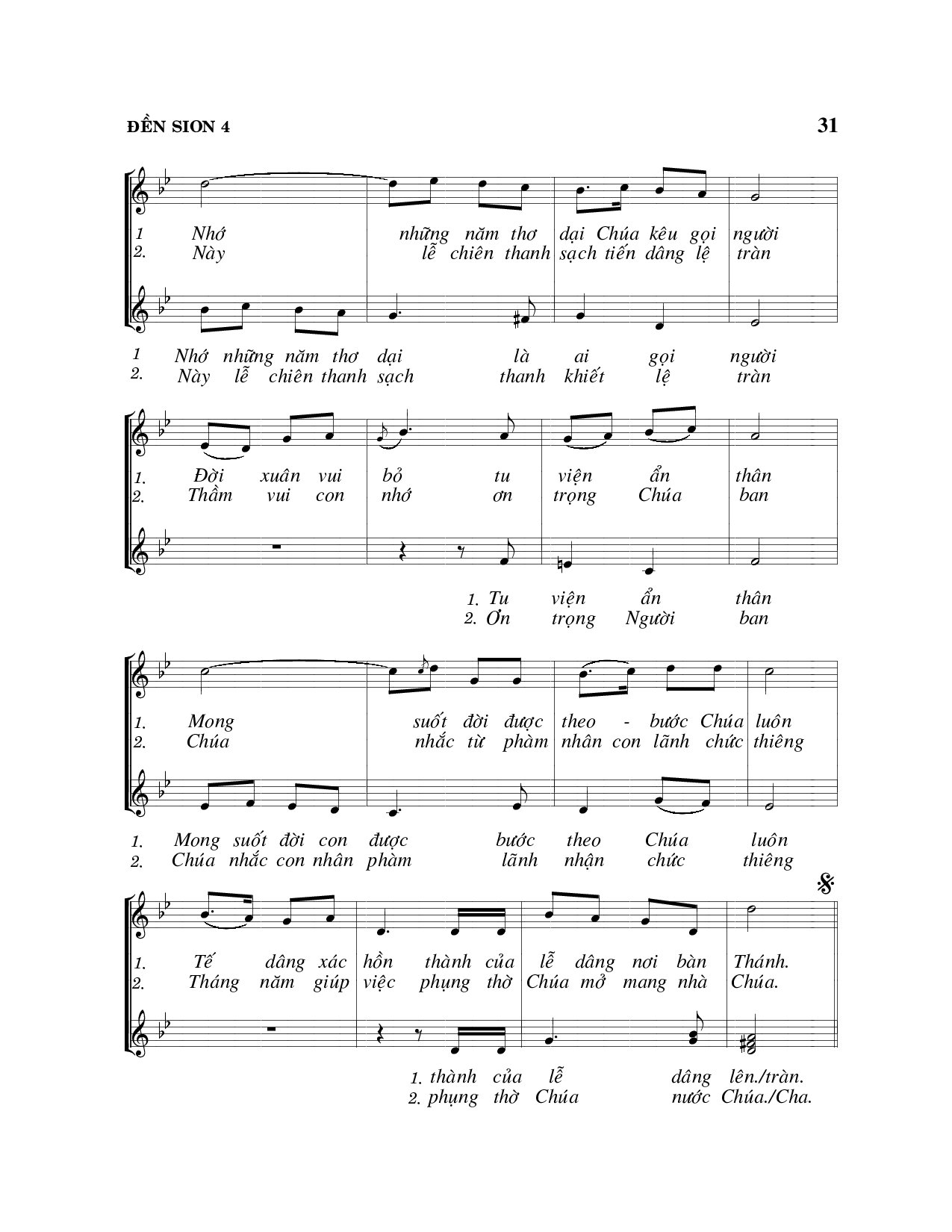 Page 4 of Sheet music PDF Đền Sion - Viết Chung