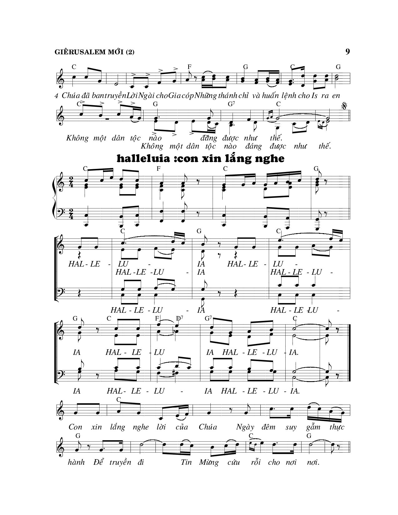 Page 2 of Sheet music PDF Giêrusalem mới (Thánh Vịnh 147) - Viết Chung