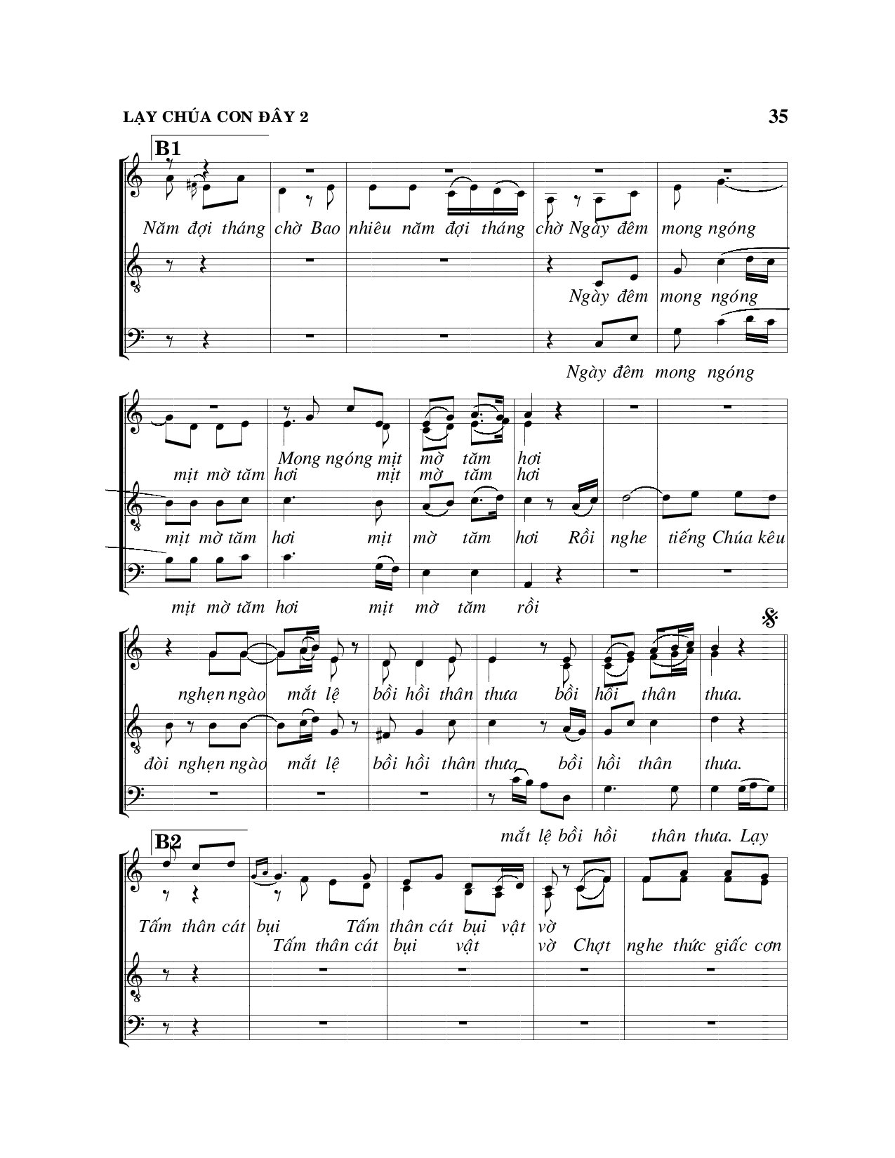 Page 2 of Sheet music PDF Lạy Chúa con đây - Viết Chung