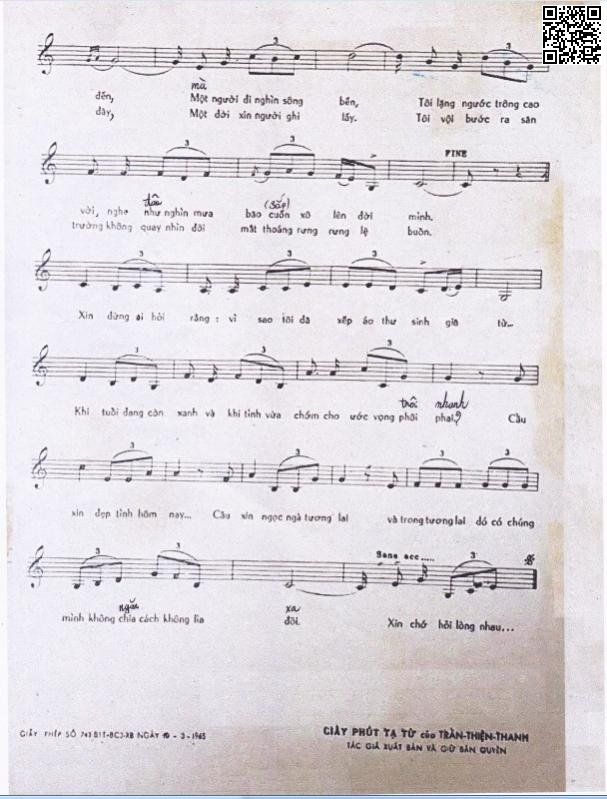 Page 3 of Sheet music PDF Giây phút tạ từ - Trần Thiện Thanh