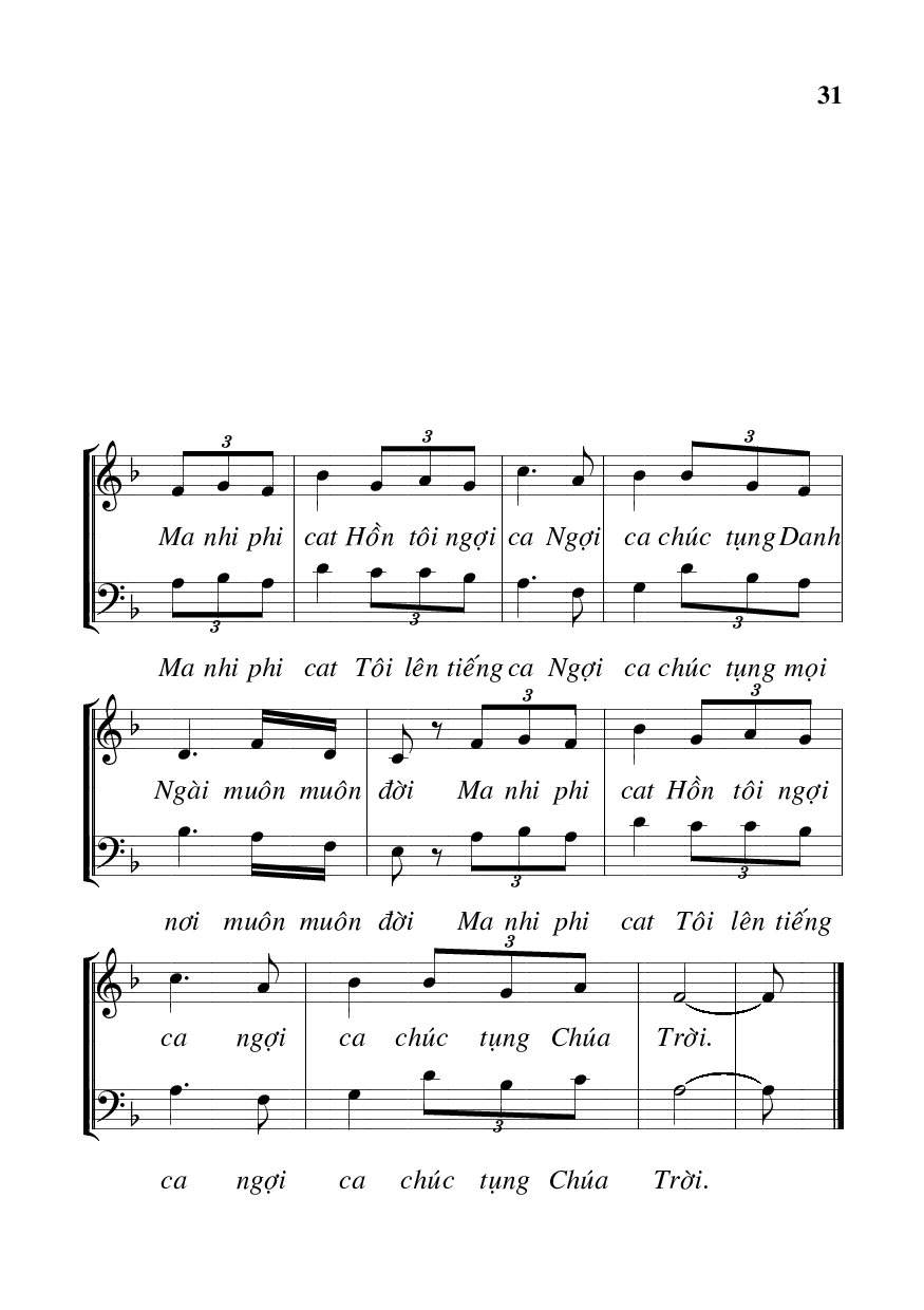 Page 2 of Sheet music PDF Magnificat - Viết Chung
