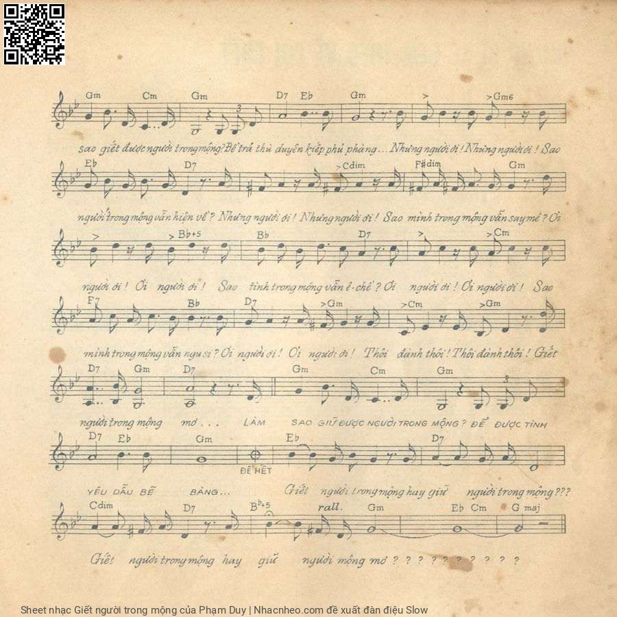 Page 2 of Sheet music PDF Giết người trong mộng - Phạm Duy
