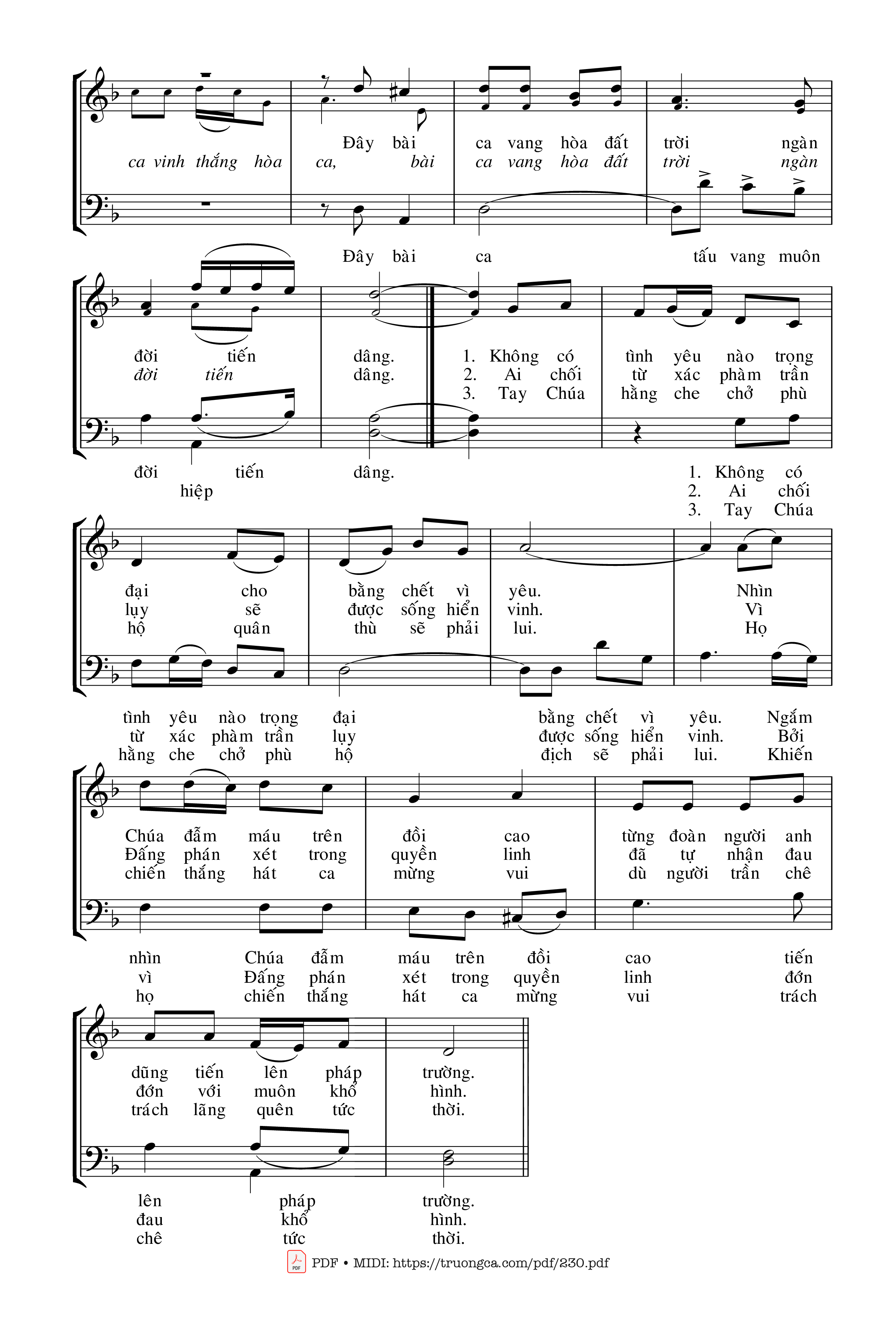 Đây bài ca ngàn trùng Dâng về Thiên Chúa, Trang 2