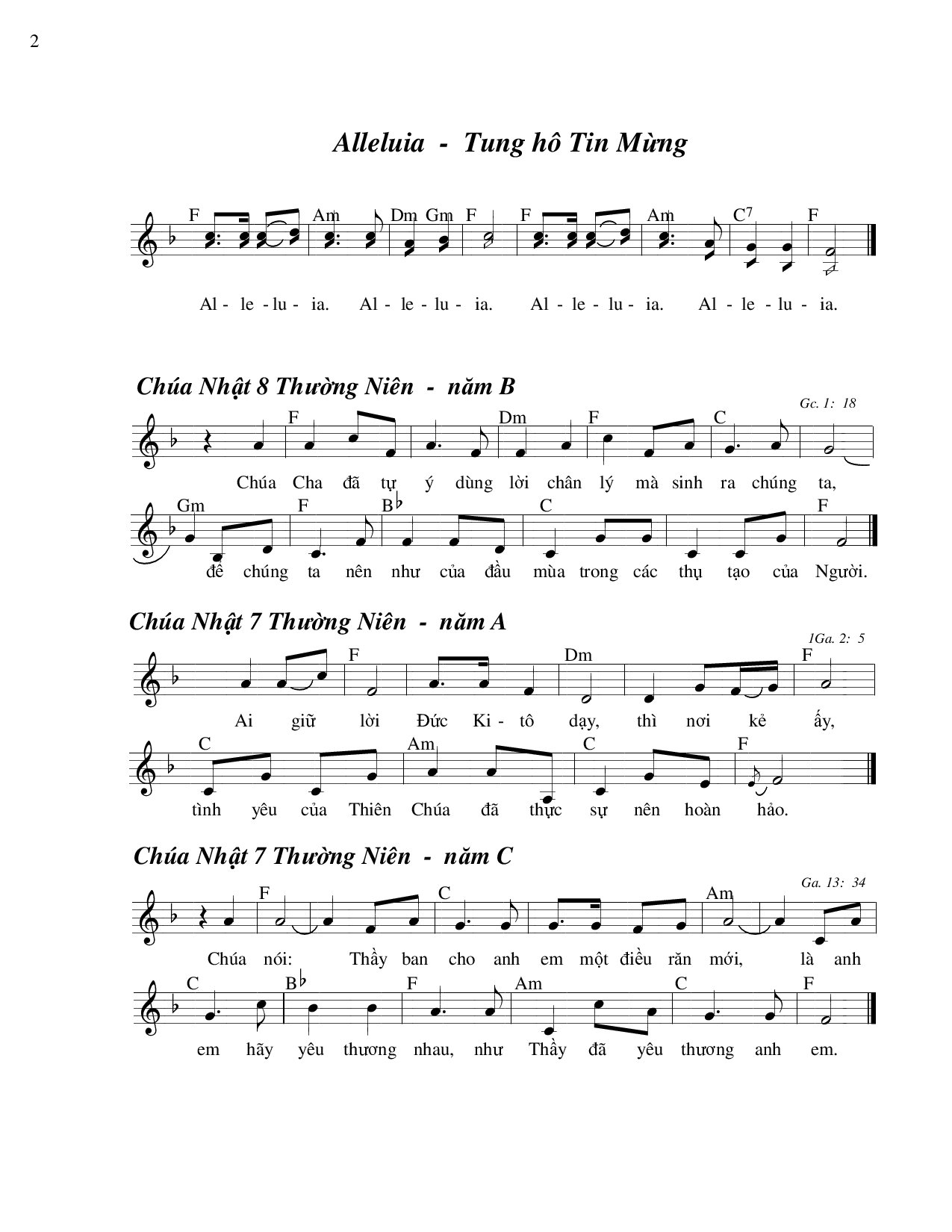 Chúa là Đấng từ bi và hay xót thương Chúc tụng Chúa đi, Trang 2