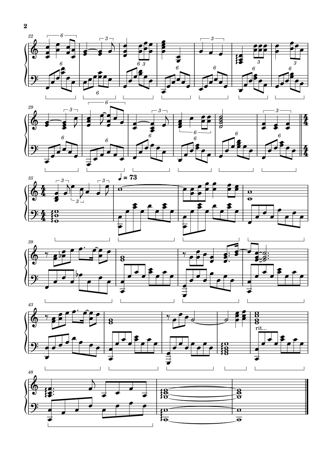 Page 2 of Sheet music PDF Nắng Thuỷ Tinh Sheet Piano - Trịnh Công Sơn
