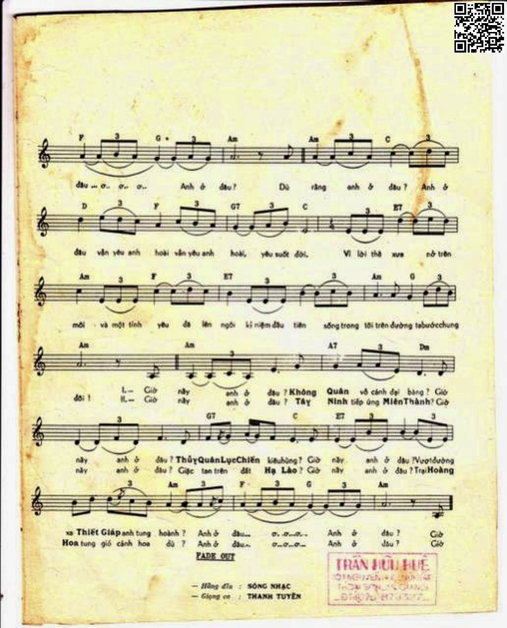 Page 3 of Sheet music PDF Giờ này anh ở đâu - Khánh Băng