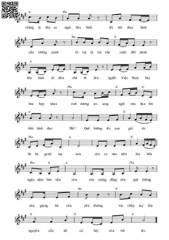 Page 6 of Sheet music PDF Bài ca ngợi quê hương - Thanh Sơn