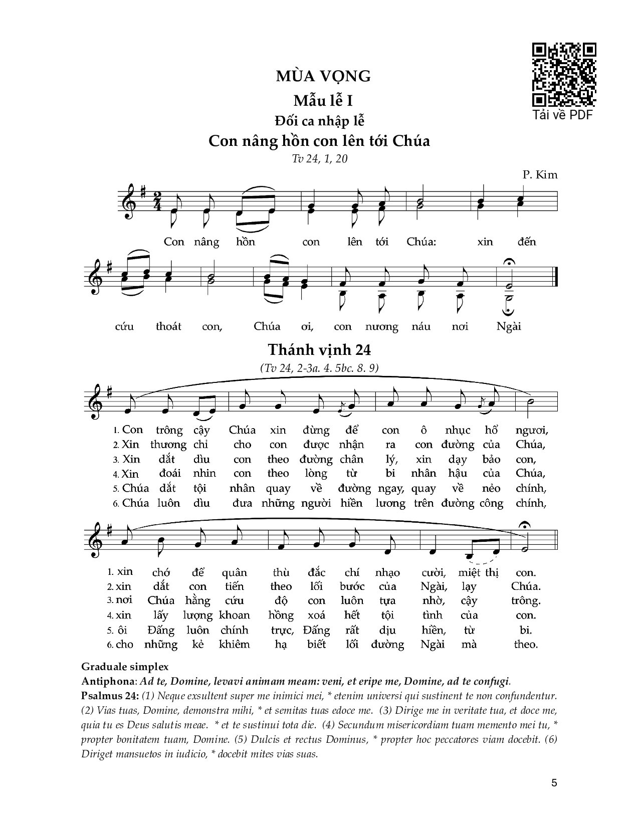 Đối Ca Nhập Lễ I (Mùa Vọng)