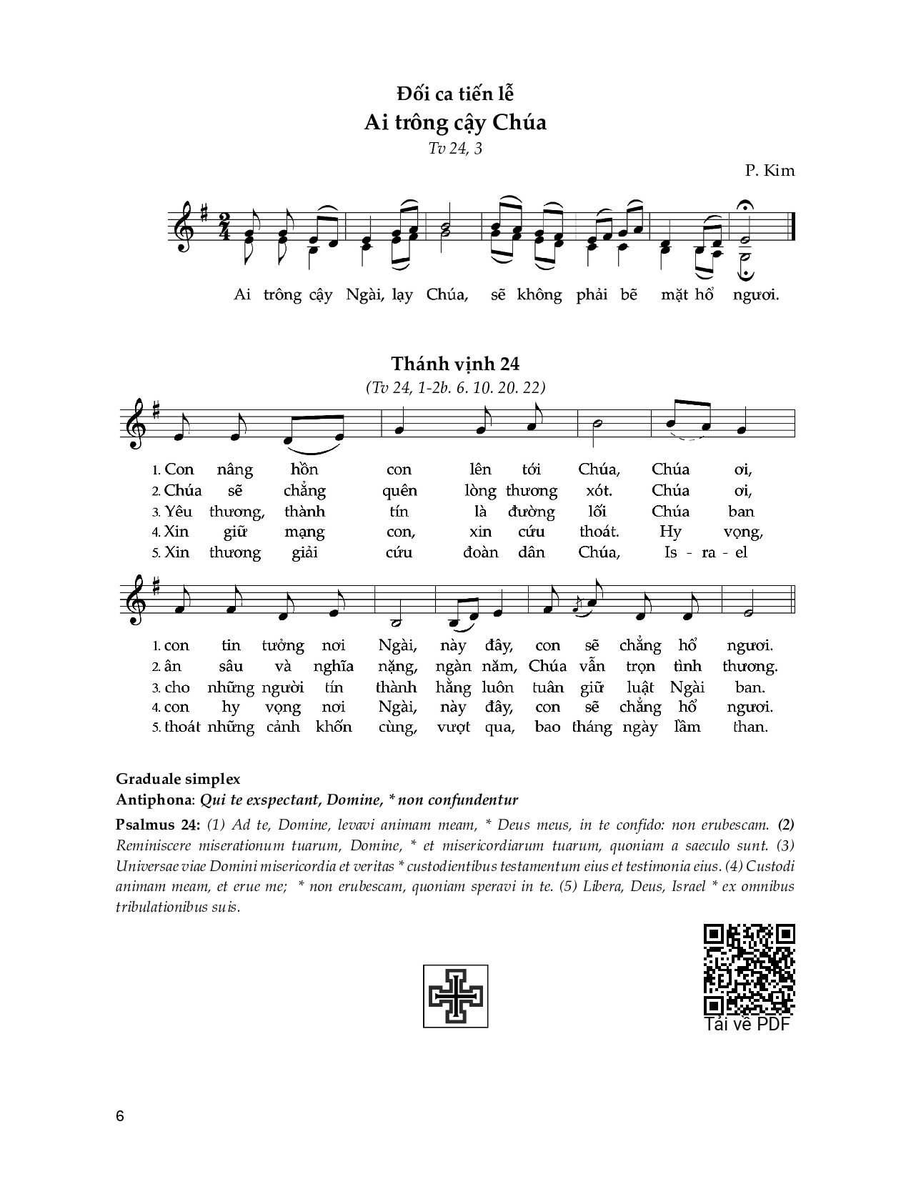 Sheet PDF of Đối Ca Tiến Lễ I (Mùa Vọng)