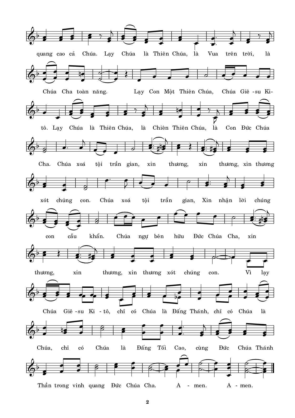 Page 2 of Sheet music PDF Bộ lễ ca lên đi 2 - Kim Long