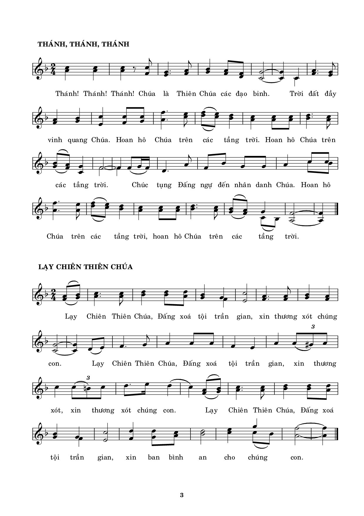 Page 3 of Sheet music PDF Bộ lễ ca lên đi 2 - Kim Long