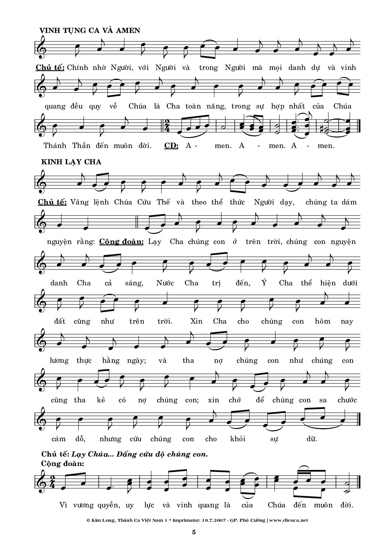 Page 5 of Sheet music PDF Bộ lễ ca lên đi 2 - Kim Long
