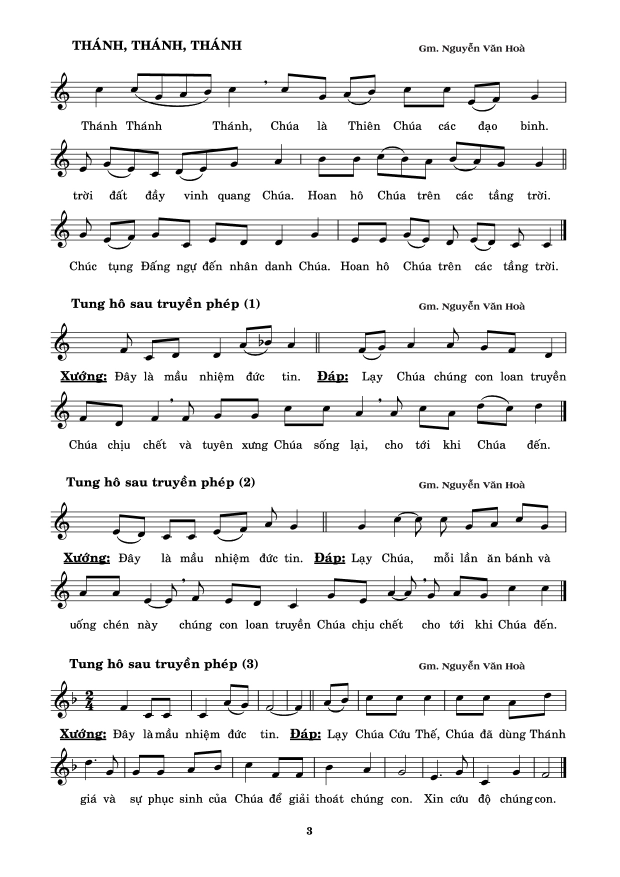 Page 3 of Sheet music PDF Bộ lễ thiên thần (séraphim 2) - Nguyễn Văn Hoà