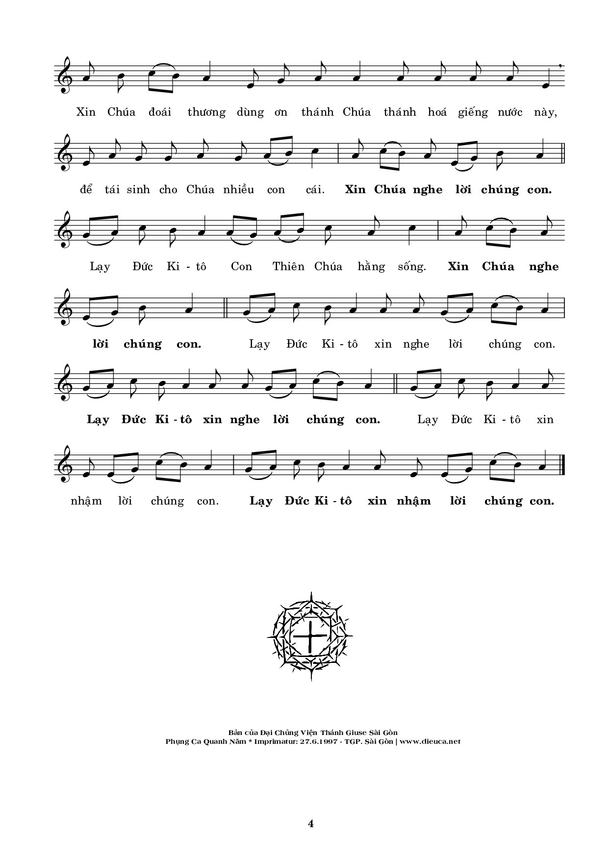 Page 4 of Sheet music PDF kinh cầu các thánh (vọng phục sinh) - Kinh Cầu Các Thánh (Vọng Phục Sinh)