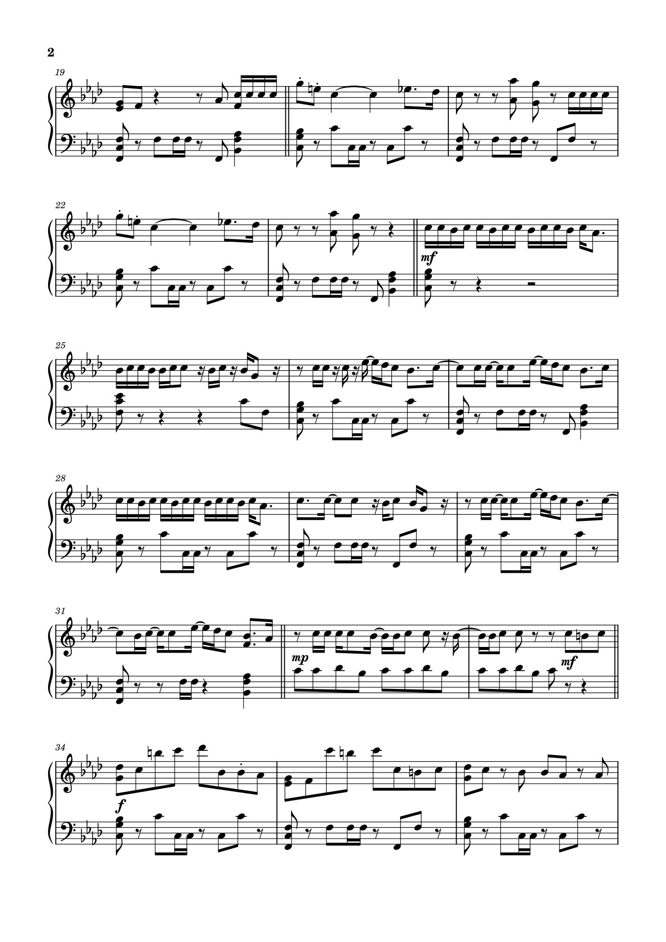 Page 2 of Sheet music PDF 3D (Alternate Ver.) Sheet Piano - Jung Kook (BTS)