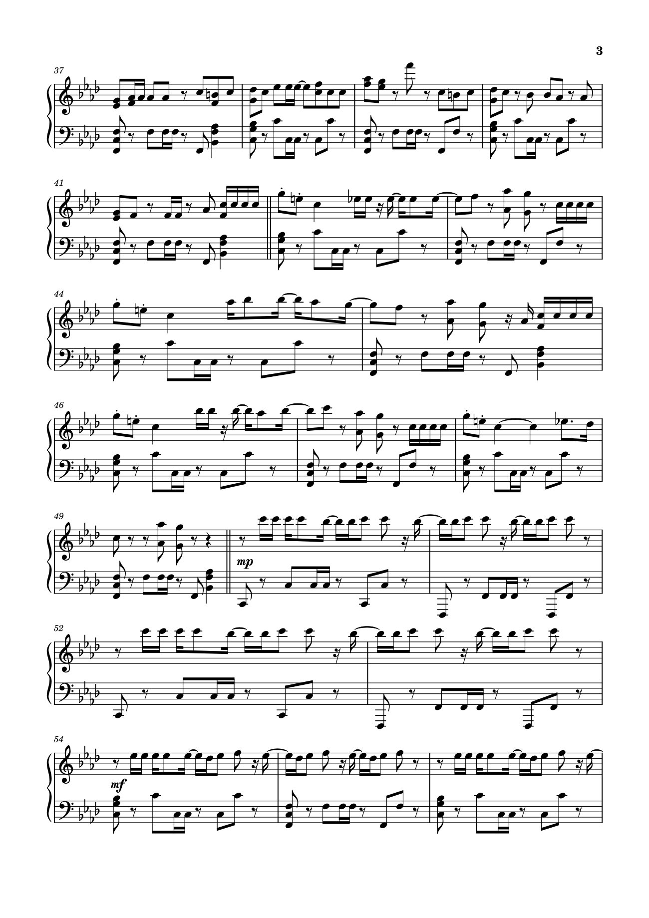 Page 3 of Sheet music PDF 3D (Alternate Ver.) Sheet Piano - Jung Kook (BTS)