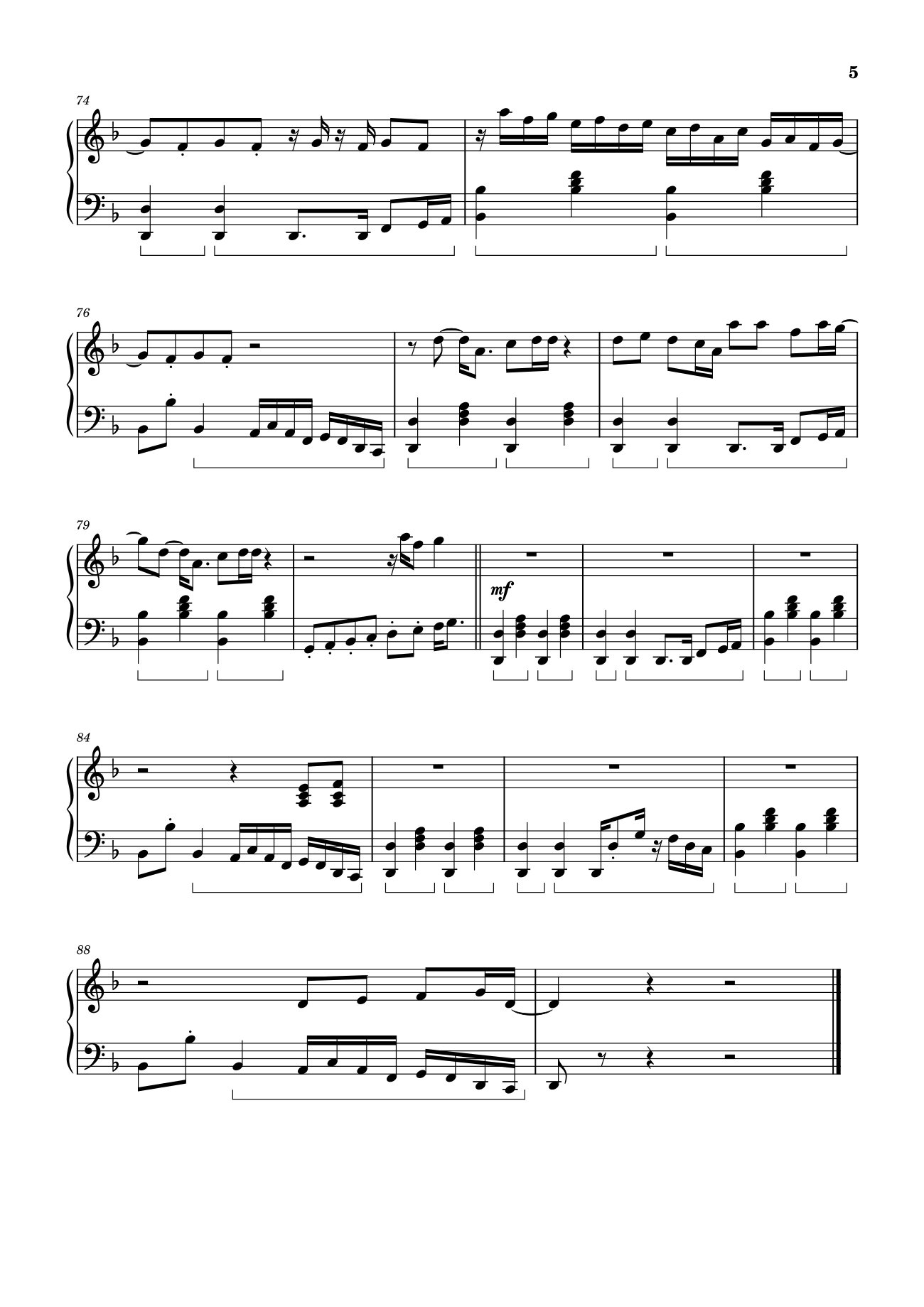 Page 5 of Sheet music PDF Standing Next to You Sheet Piano - Jung Kook (BTS)