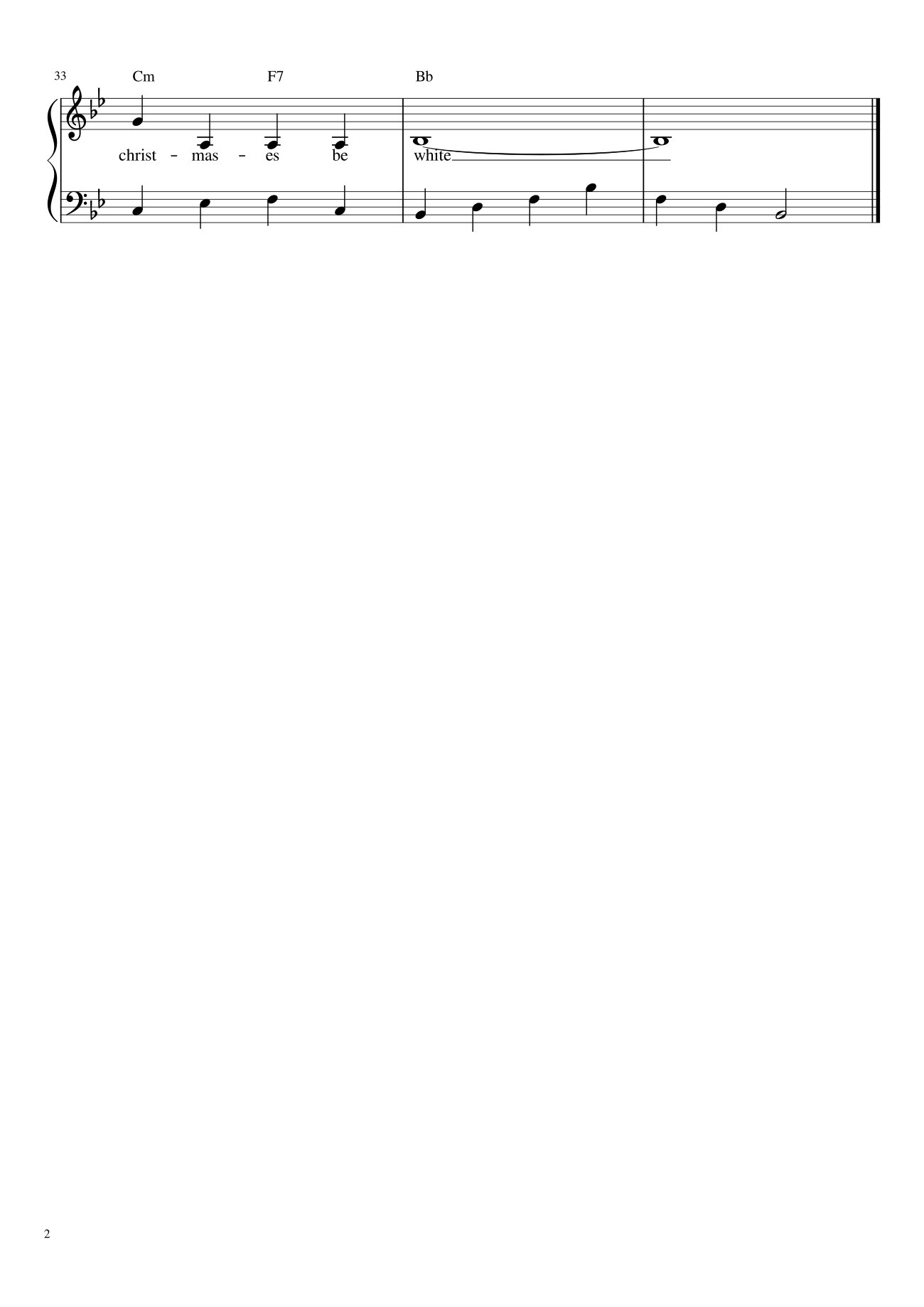 Page 2 of Sheet music PDF White Christmas Sheet Piano - Johannaelvira01