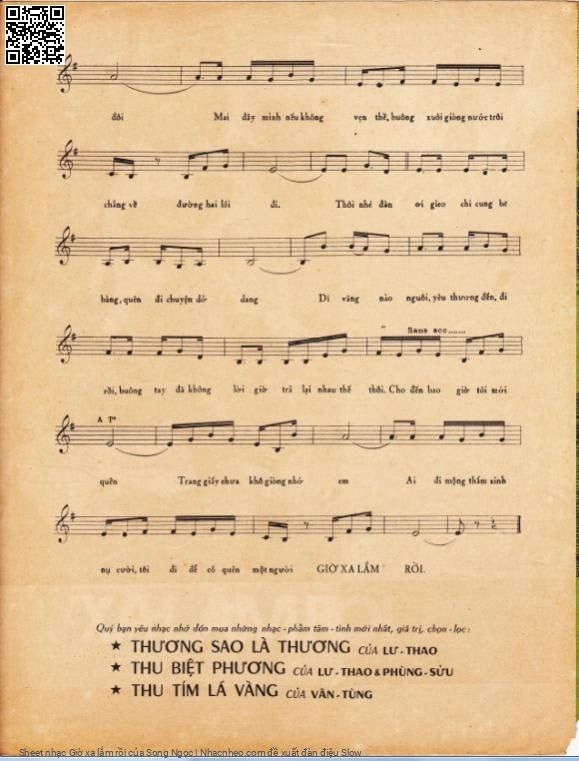 Page 3 of Sheet music PDF Giờ xa lắm rồi - Song Ngọc