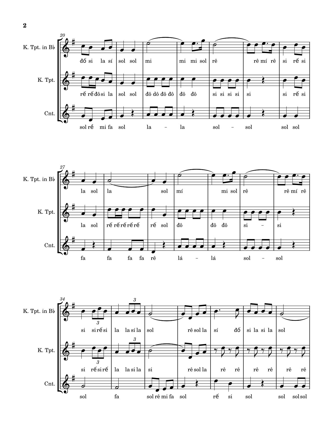 Page 2 of Sheet music PDF Hang Belem Sheet Kèn đồng - Hải Linh