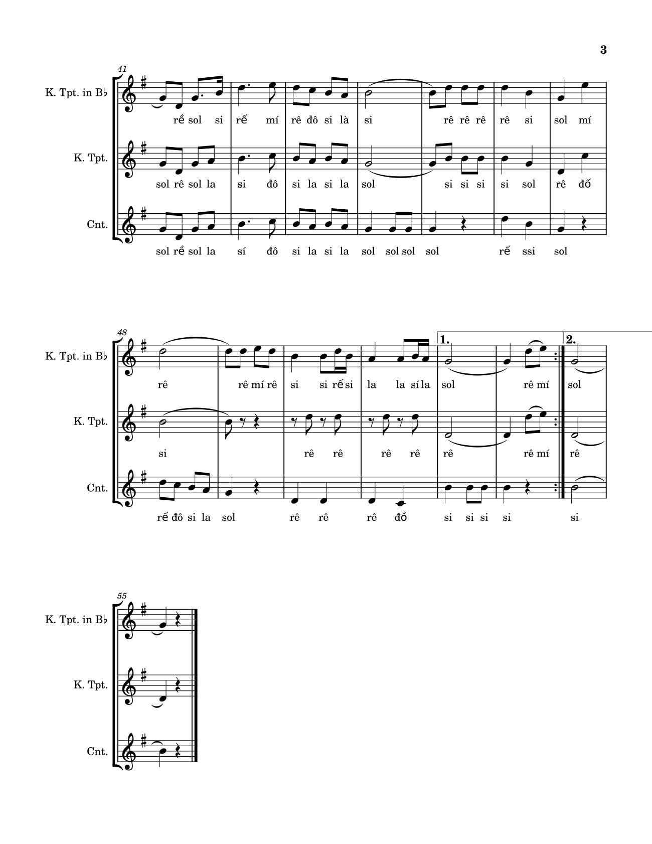 Page 3 of Sheet music PDF Hang Belem Sheet Kèn đồng - Hải Linh