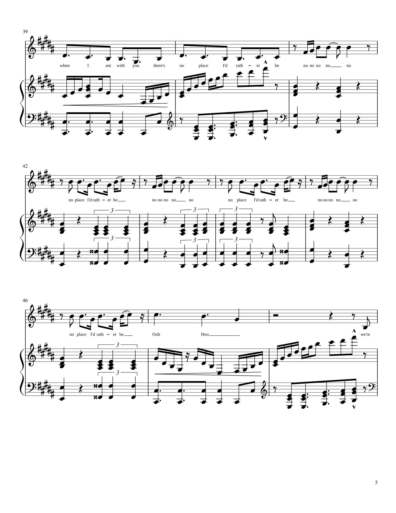 Key B major G♯ minor B G♯m, Trang 5