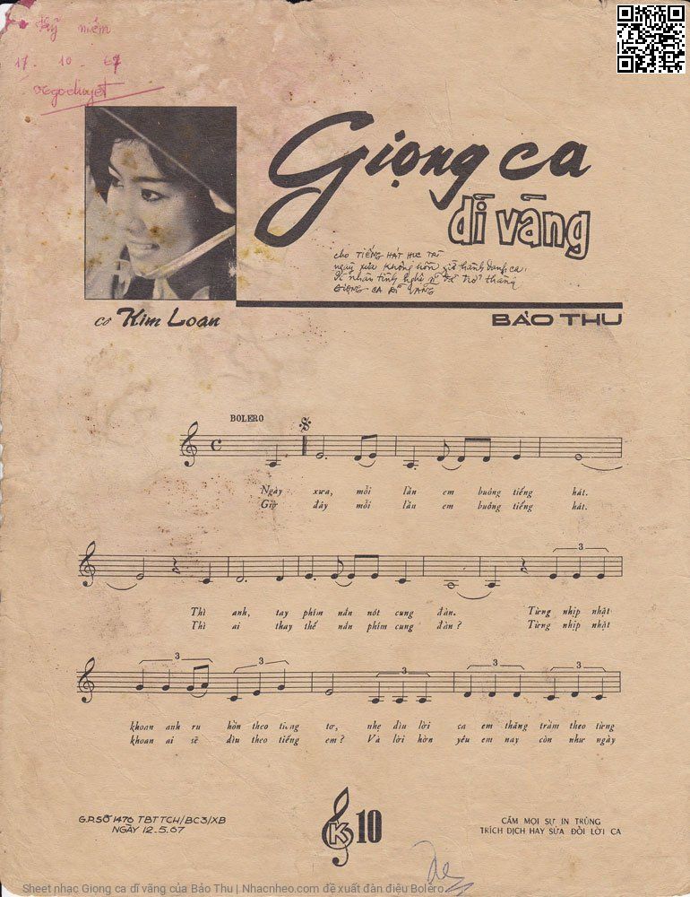 Page 2 of Sheet music PDF Giọng ca dĩ vãng - Bảo Thu