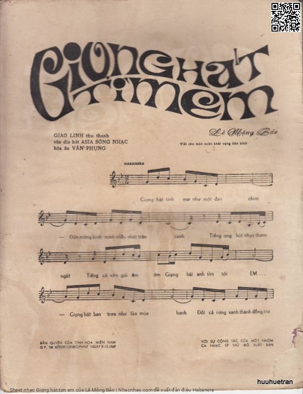 Page 2 of Sheet music PDF Giọng hát tìm em - Lê Mộng Bảo