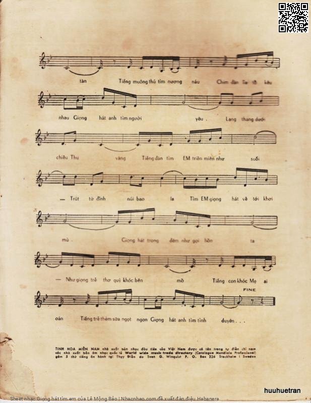 Page 3 of Sheet music PDF Giọng hát tìm em - Lê Mộng Bảo