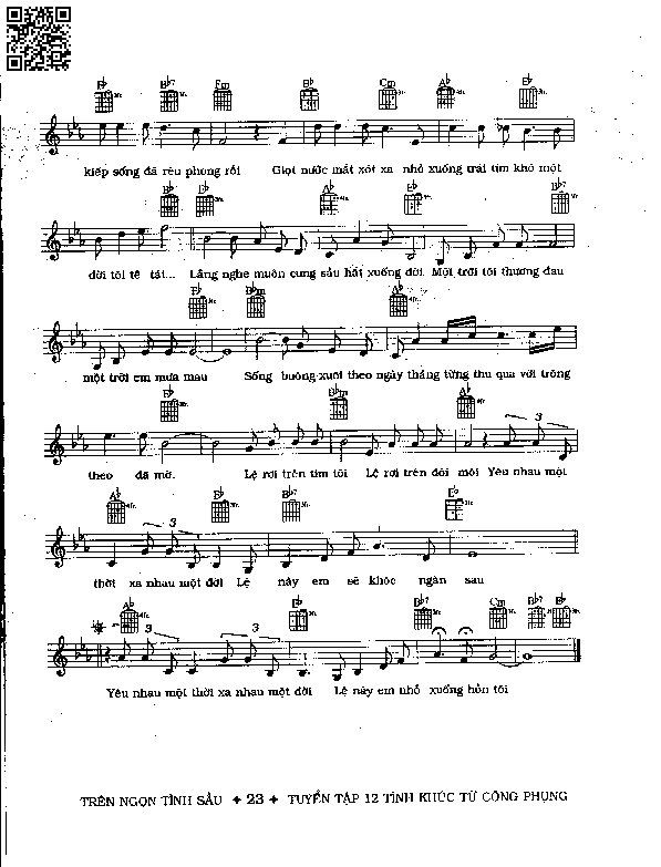 Page 2 of Sheet music PDF Giọt lệ cho ngàn sau - Từ Công Phụng