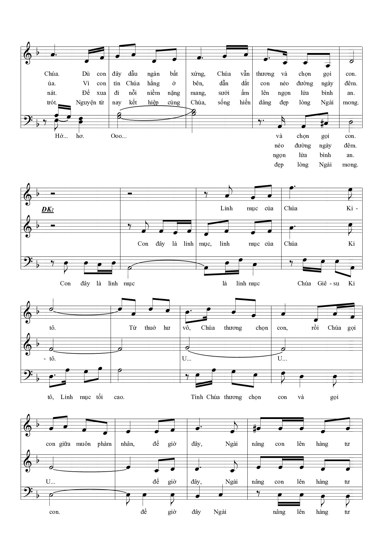 Page 2 of Sheet music PDF Linh mục chứng nhân lòng thương xót - Dấu Chân