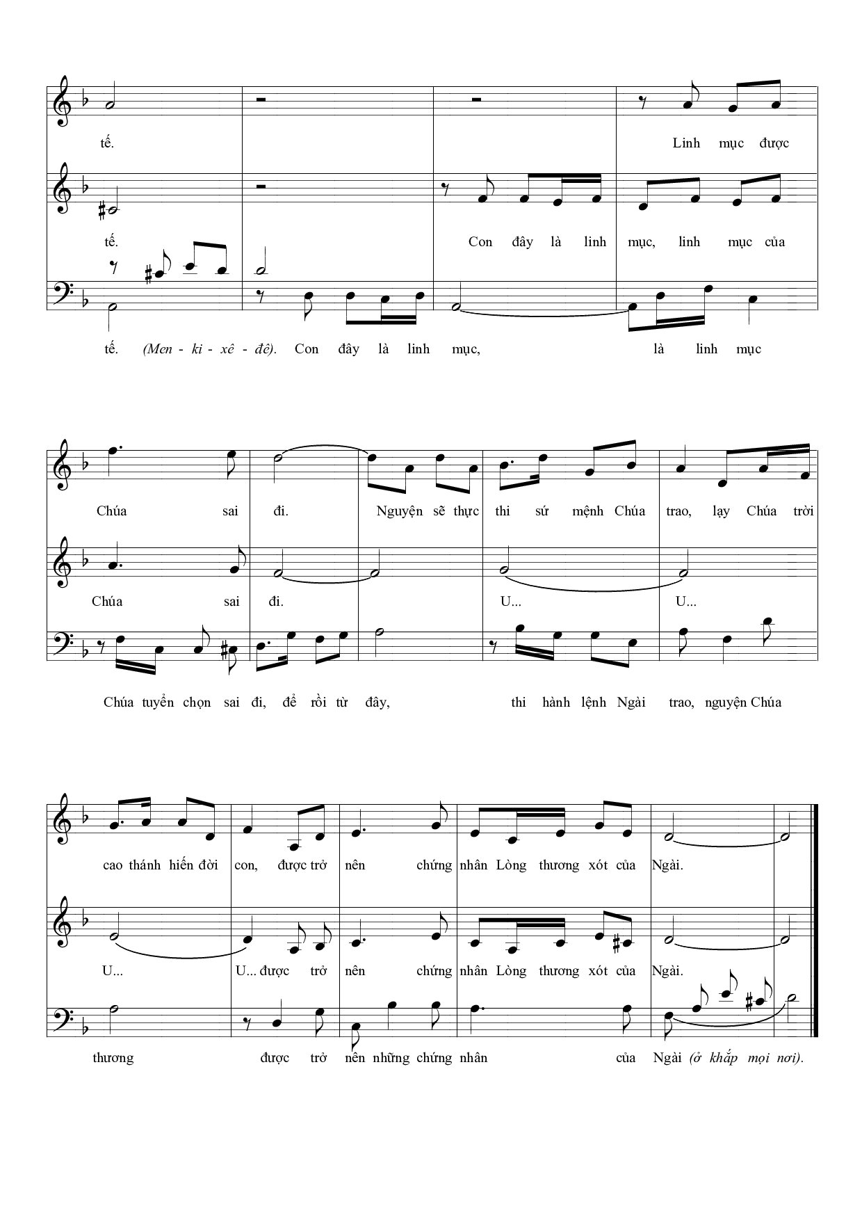 Page 3 of Sheet music PDF Linh mục chứng nhân lòng thương xót - Dấu Chân