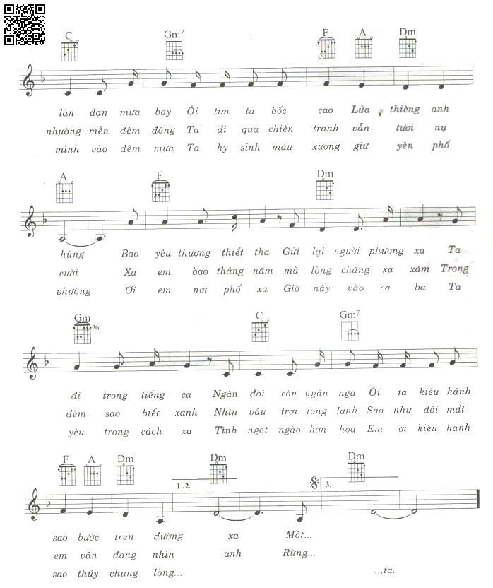 Page 2 of Sheet music PDF Bài ca người lính - Diệp Minh Tuyền