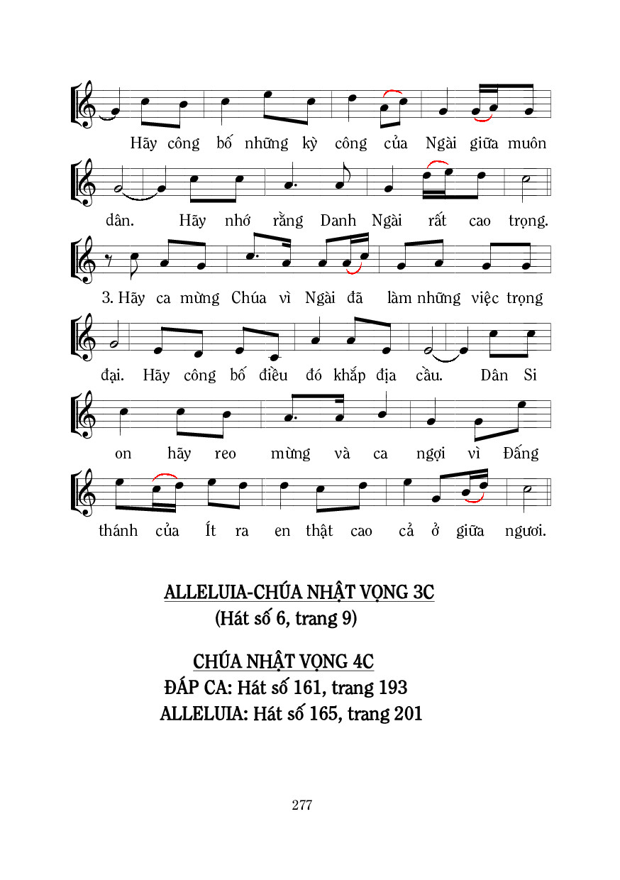 Page 2 of Sheet music PDF Hãy Reo Mừng - Mi Trầm