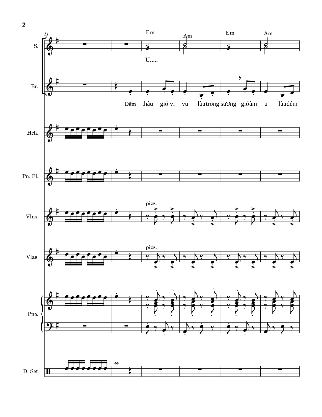 Đêm thâu gió vi vu lùa trong sương gió âm u lùa đêm đông, Trang 5