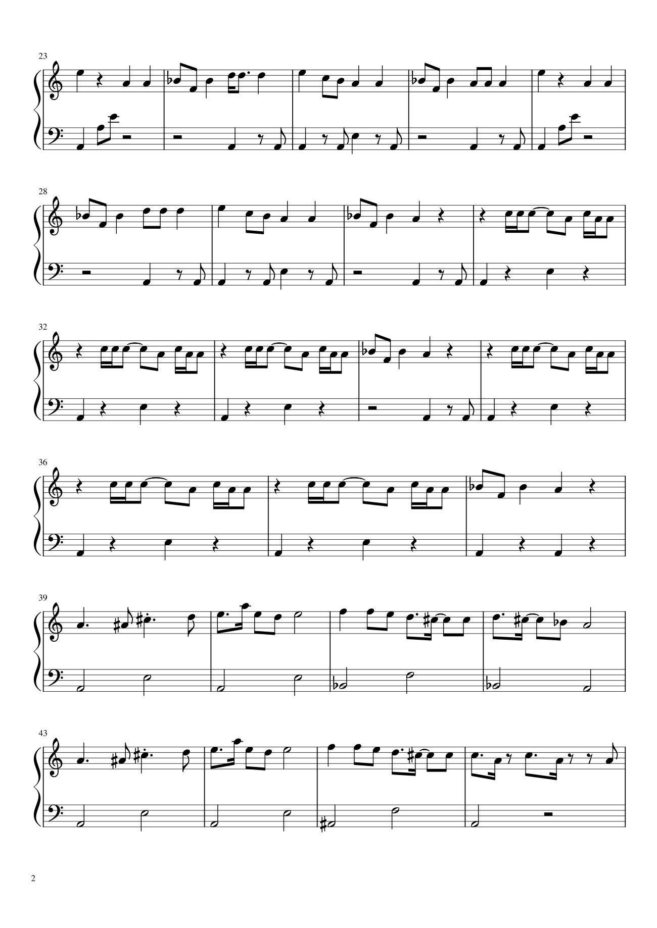 Page 2 of Sheet music PDF HOW YOU LIKE THAT Sheet Piano - Veeroonaa