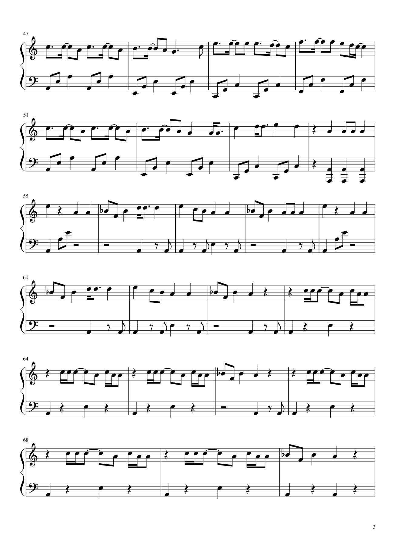 Page 3 of Sheet music PDF HOW YOU LIKE THAT Sheet Piano - Veeroonaa
