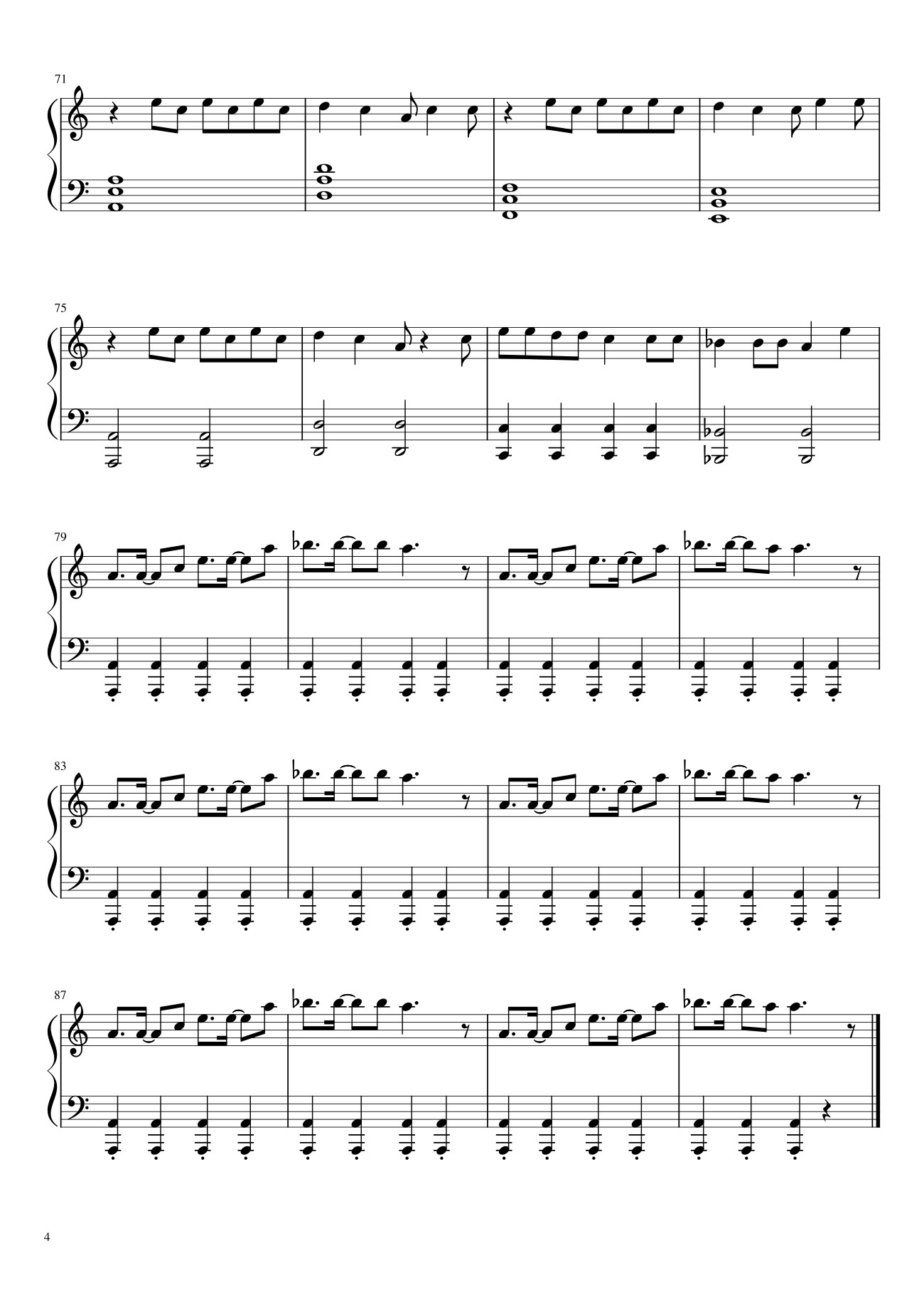 Page 4 of Sheet music PDF HOW YOU LIKE THAT Sheet Piano - Veeroonaa
