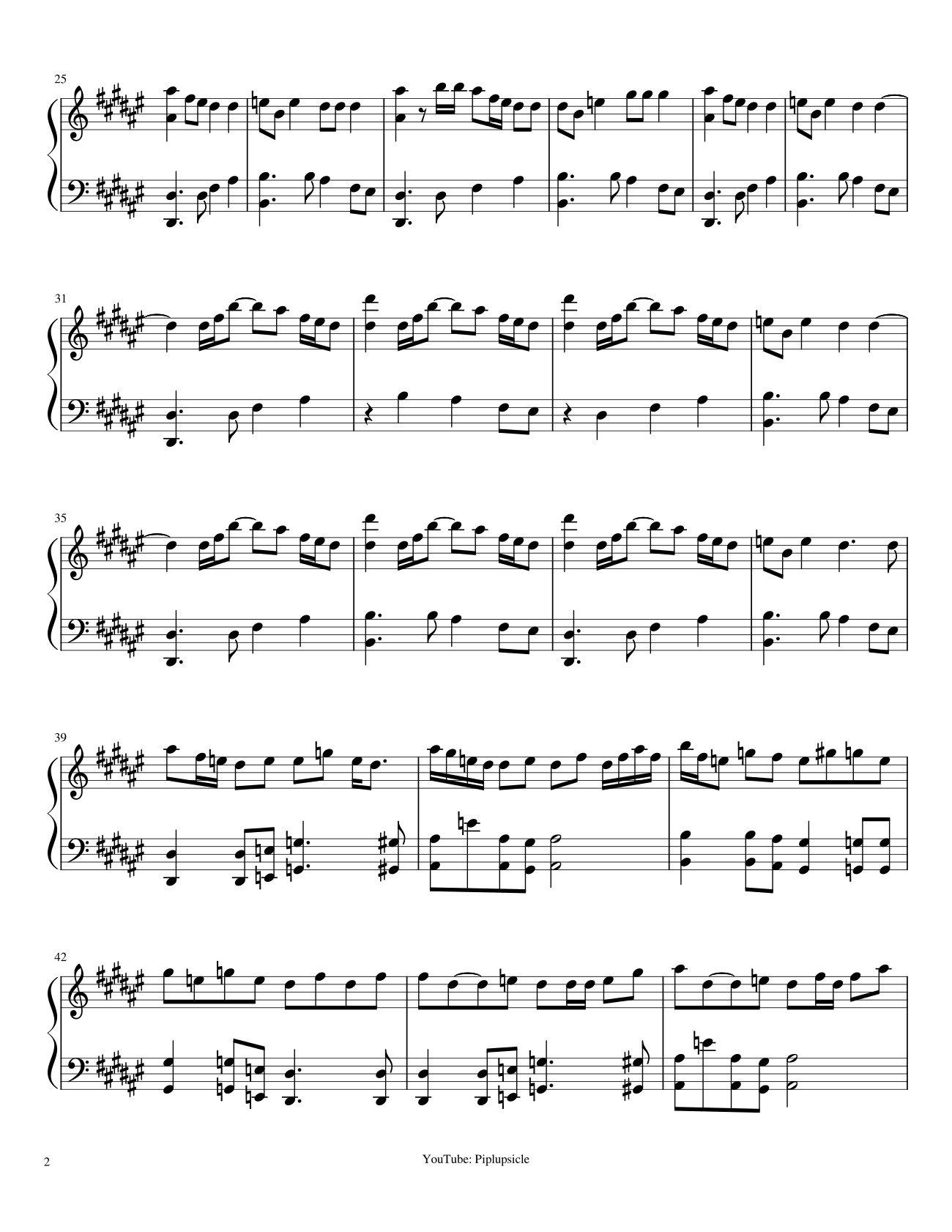 Page 2 of Sheet music PDF How You Like That Sheet Piano - Piplupsicle