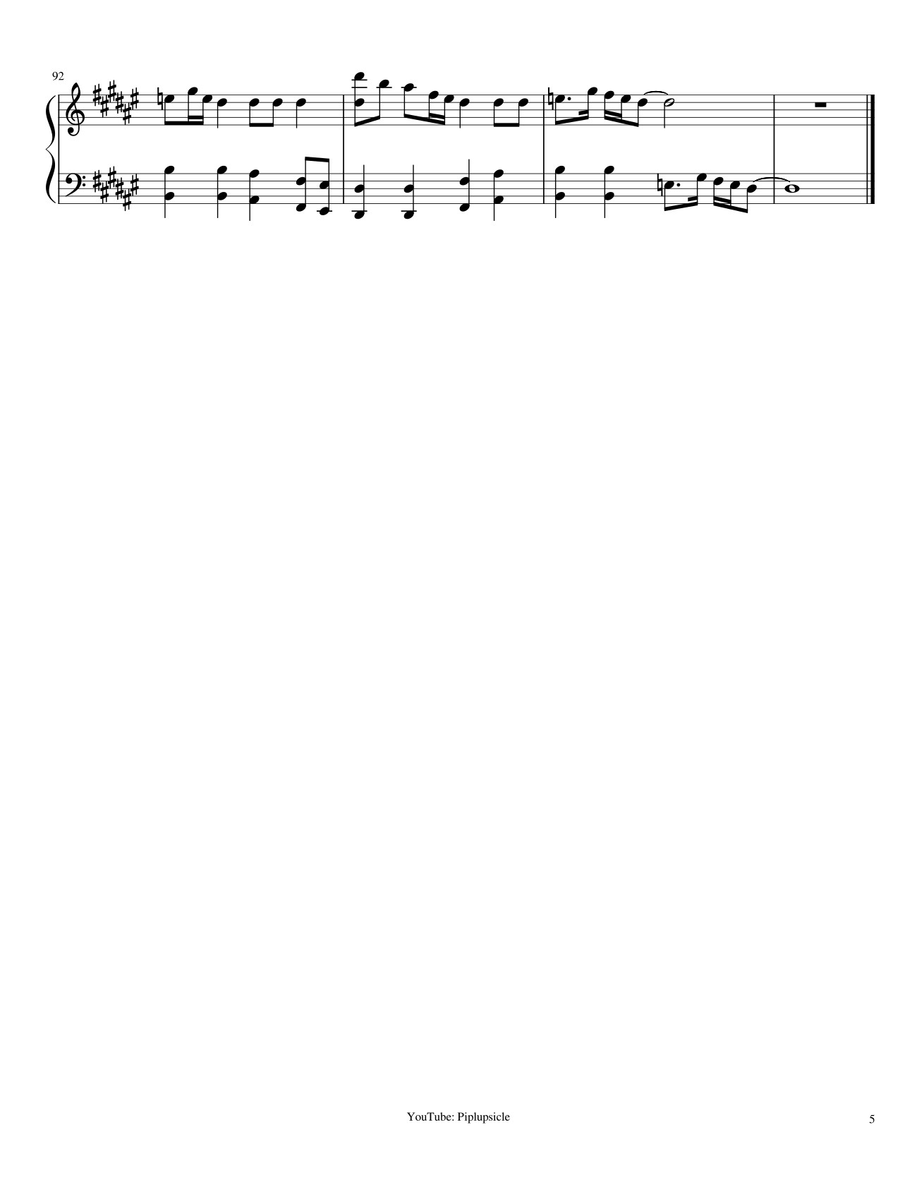 Page 5 of Sheet music PDF How You Like That Sheet Piano - Piplupsicle