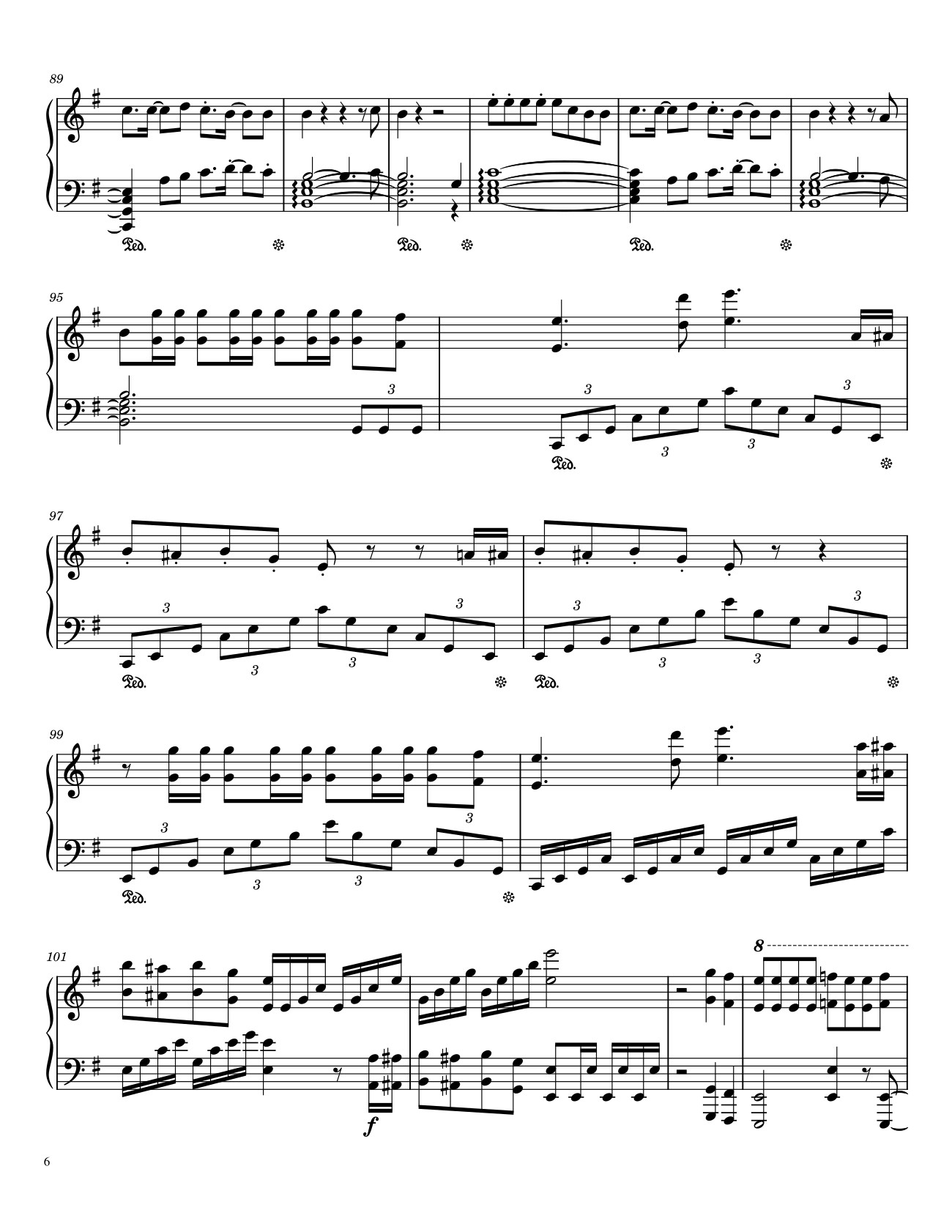 Key G major E minor G Em Transcribed by nalalan, Trang 6