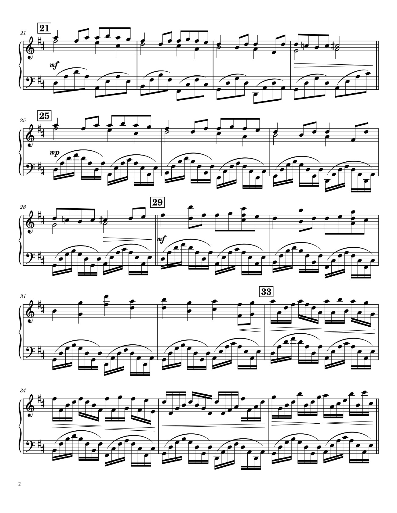 Page 2 of Sheet music PDF Pachelbel