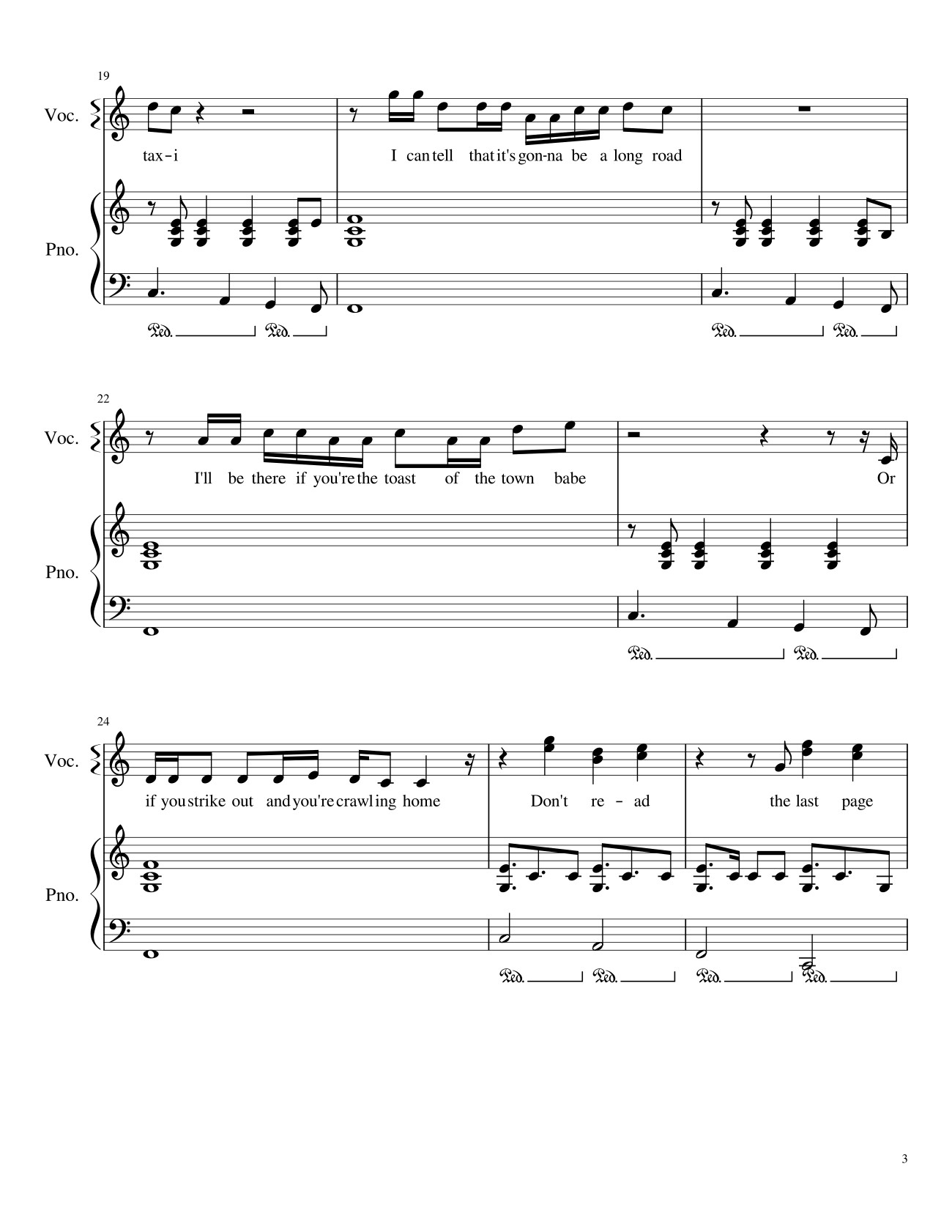 Page 3 of Sheet music PDF New Year