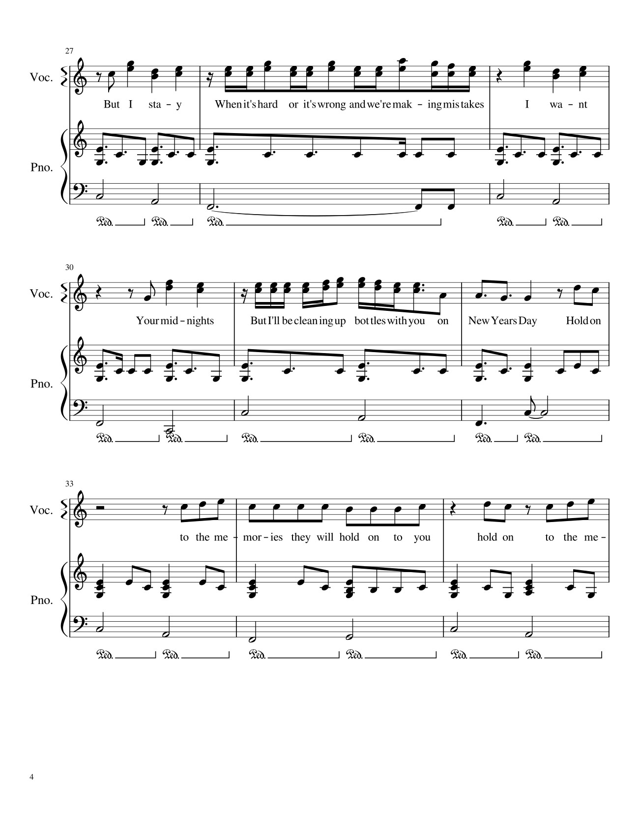 Page 4 of Sheet music PDF New Year