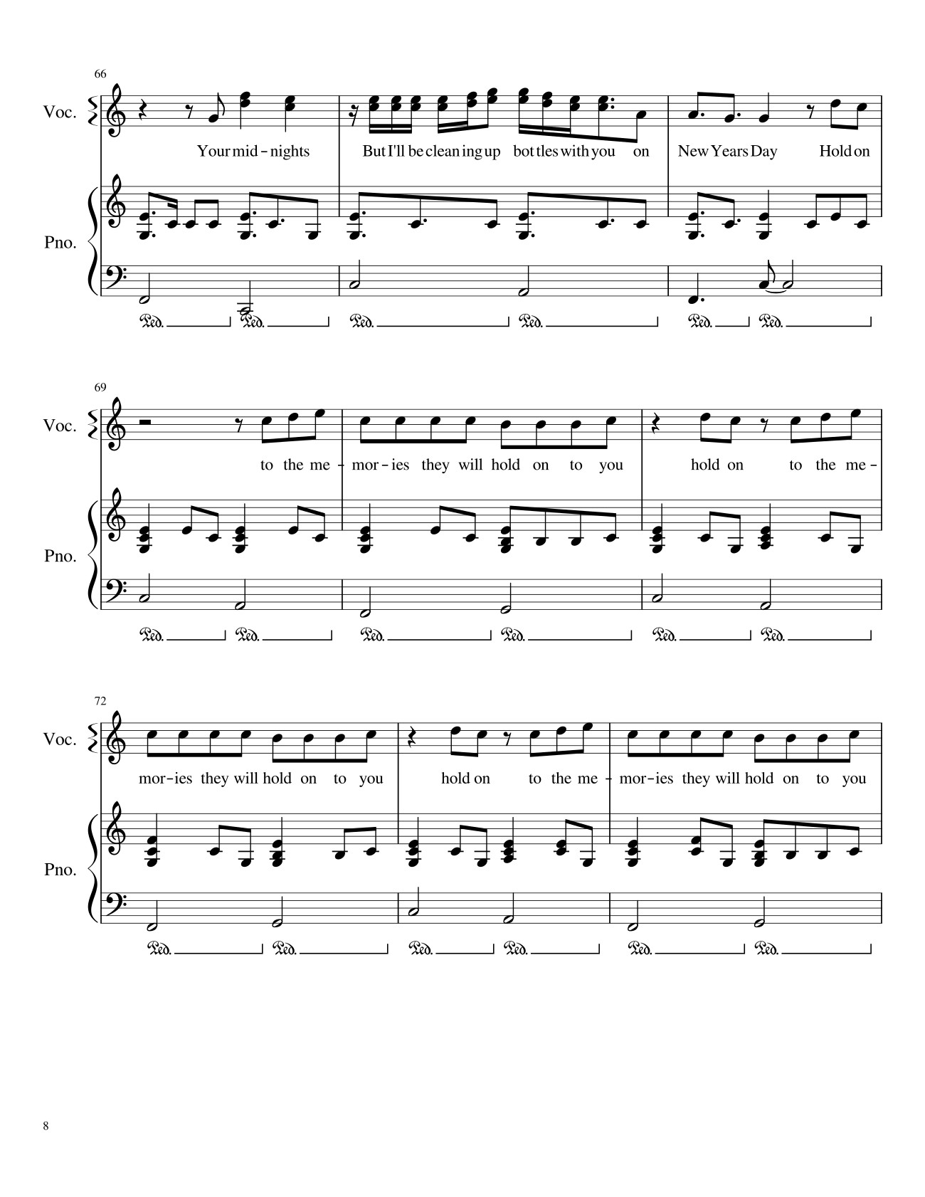 Page 8 of Sheet music PDF New Year