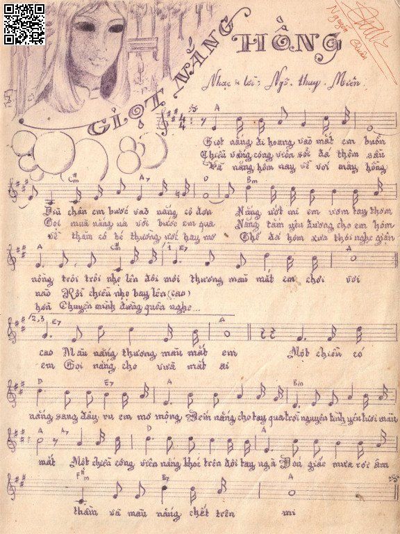 Page 3 of Sheet music PDF Giọt nắng hồng - Ngô Thụy Miên