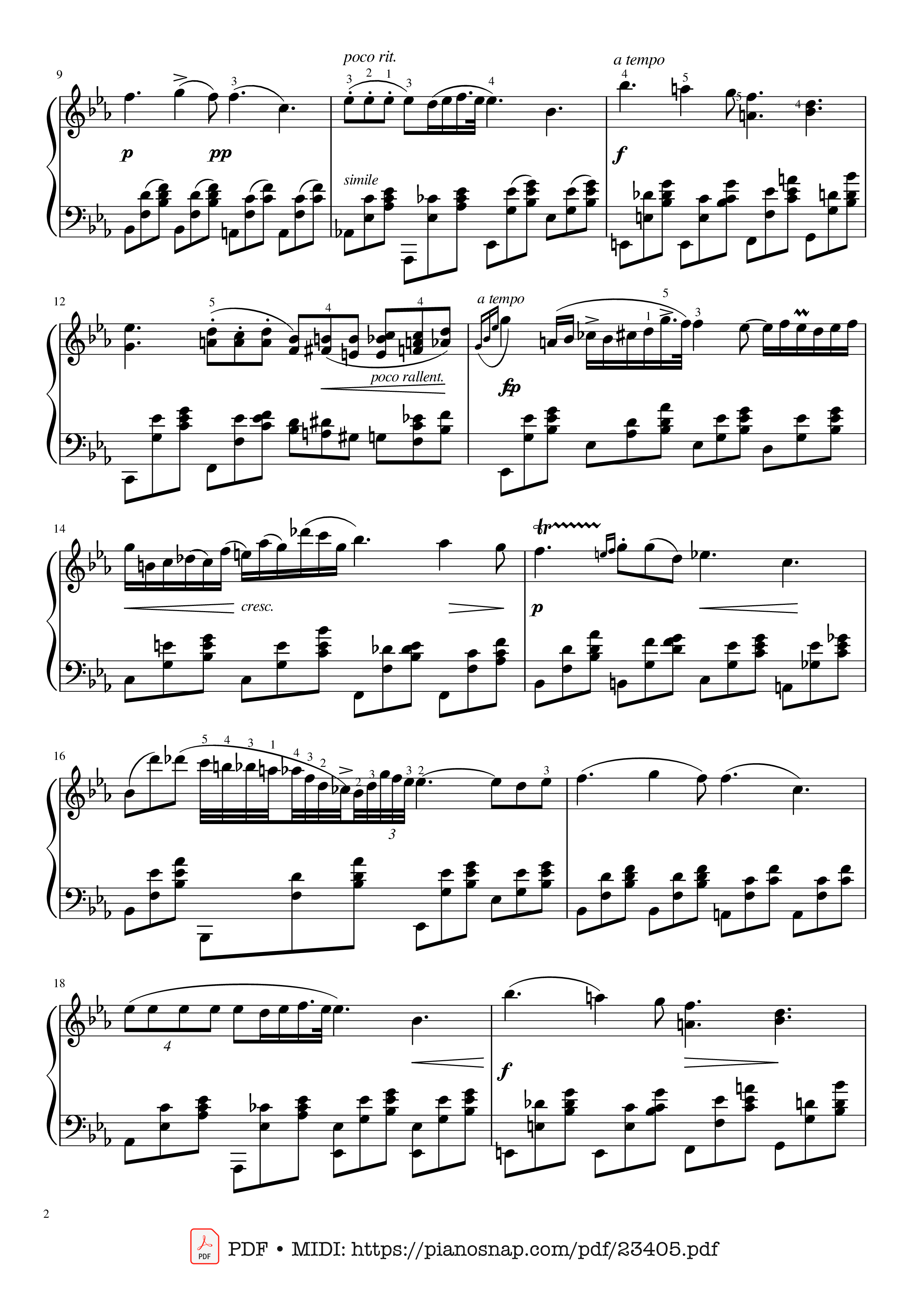 Page 2 of Sheet music PDF Nocturne Op.9 No.2 Sheet Piano - Chopin